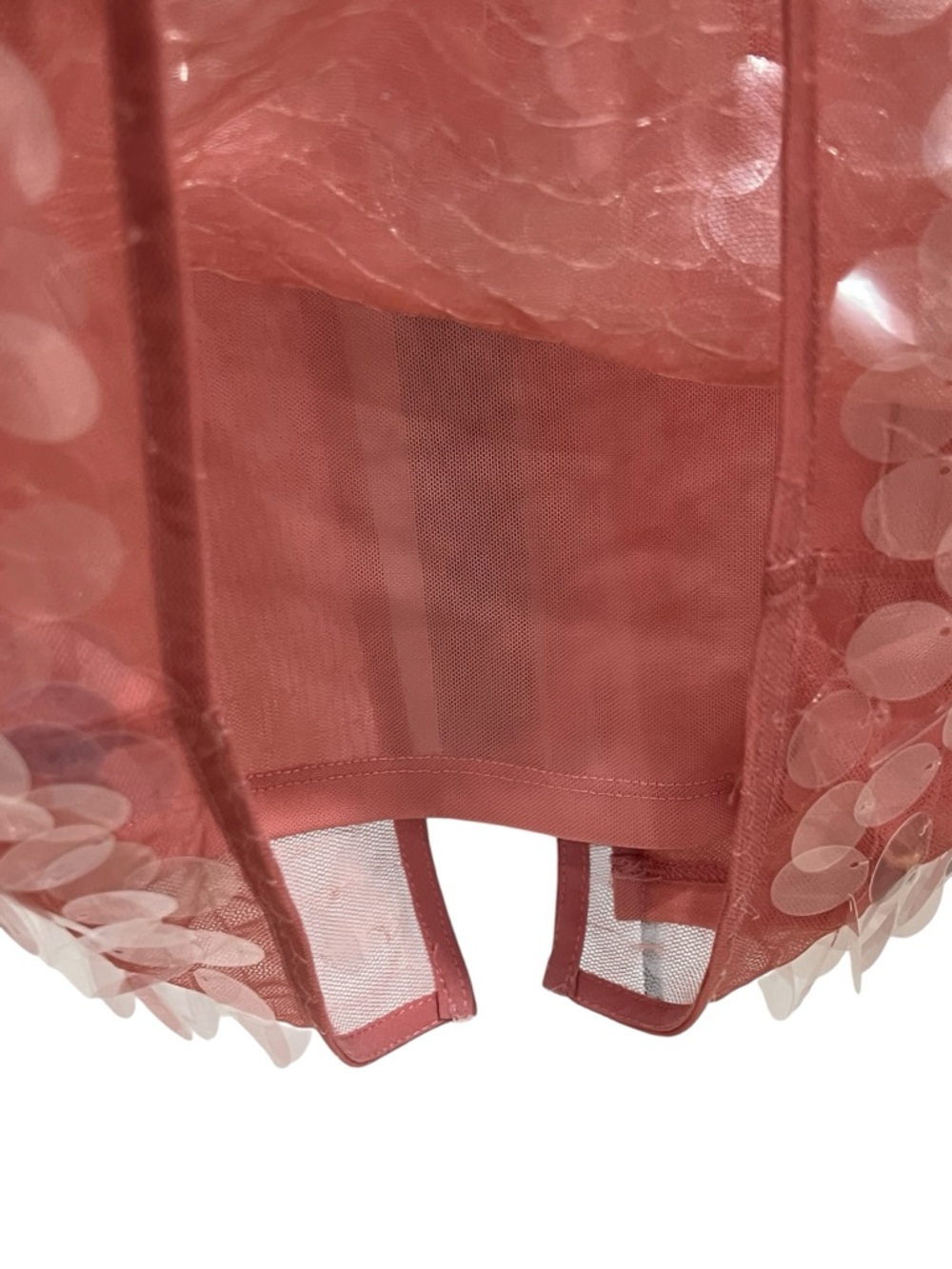 STAUD Casey Sequined Mesh Midi Skirt – Pink Blush - Picture 7 of 8